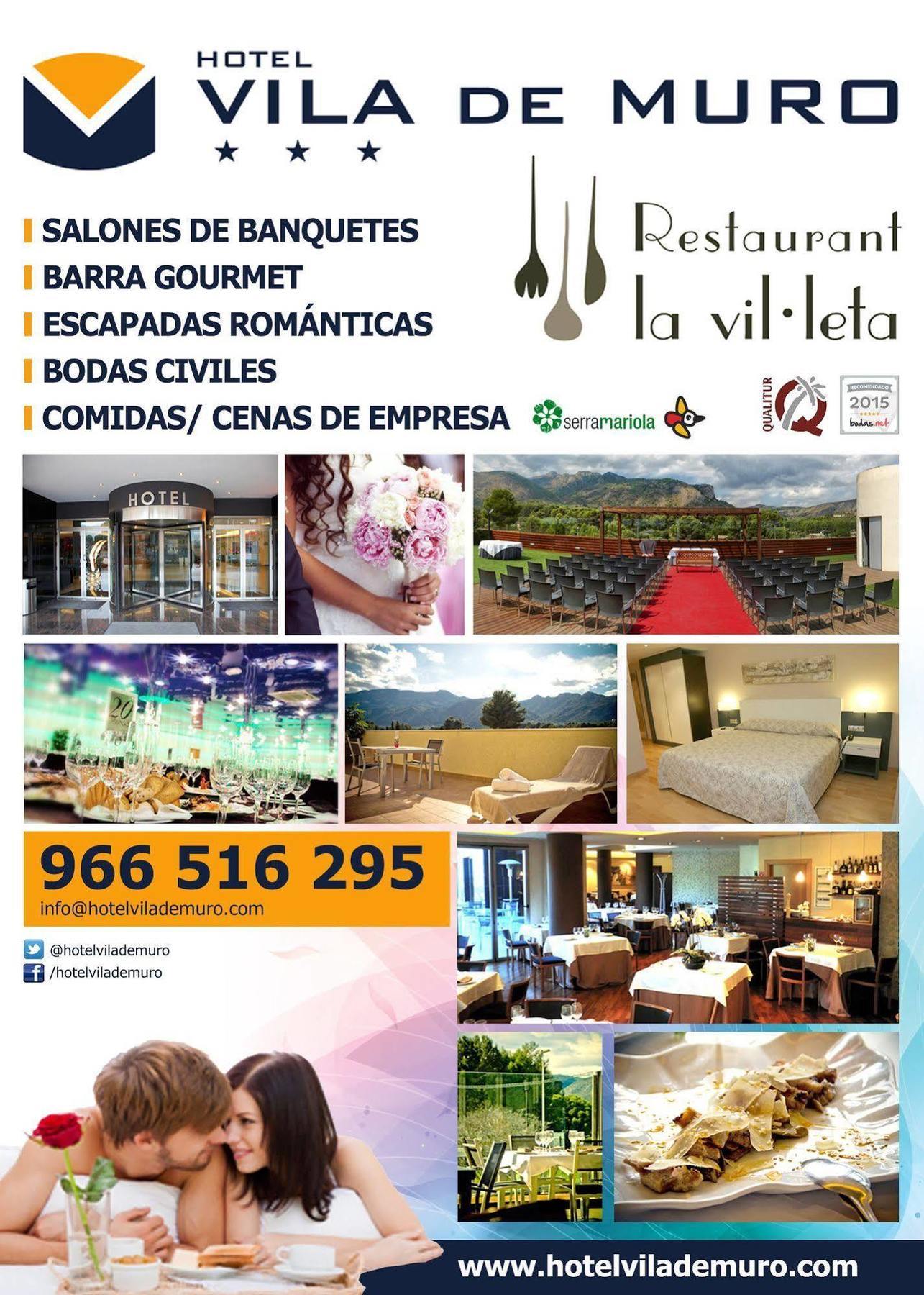 Hotel Vila De Muro Muro de Alcoy Exterior photo